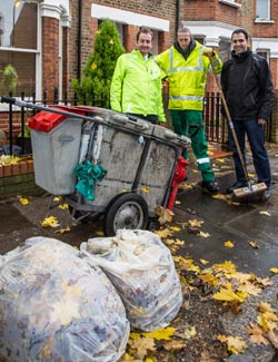 Ealing Council leader Julian Bell and cabinet member for environment and transport Bassam Mahfouz on their latest spot check